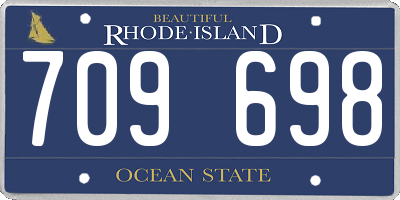RI license plate 709698