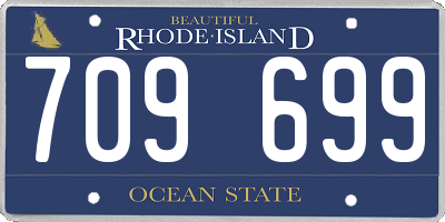 RI license plate 709699