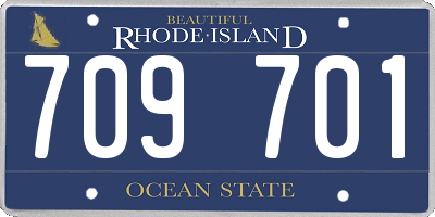 RI license plate 709701