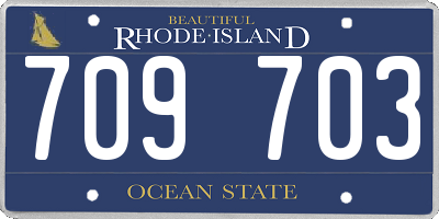 RI license plate 709703