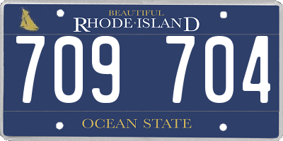 RI license plate 709704