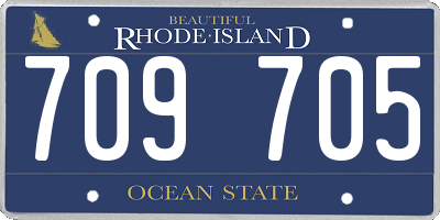 RI license plate 709705