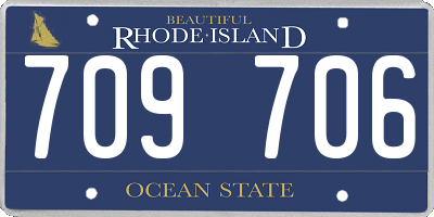 RI license plate 709706