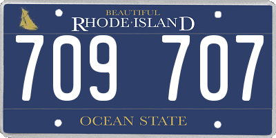 RI license plate 709707