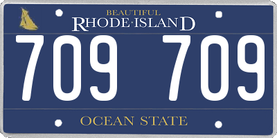 RI license plate 709709