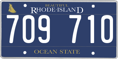 RI license plate 709710