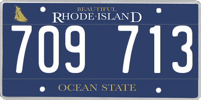 RI license plate 709713