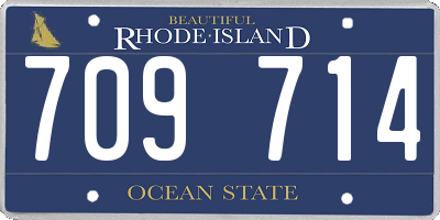 RI license plate 709714
