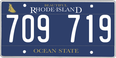 RI license plate 709719