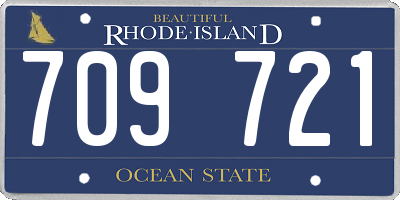 RI license plate 709721