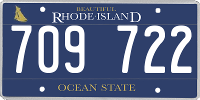 RI license plate 709722