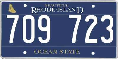RI license plate 709723