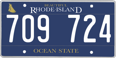 RI license plate 709724