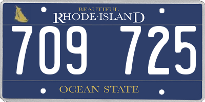 RI license plate 709725
