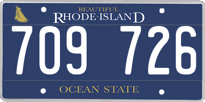 RI license plate 709726
