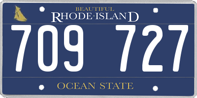 RI license plate 709727