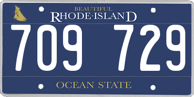 RI license plate 709729