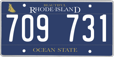 RI license plate 709731