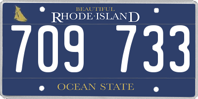 RI license plate 709733