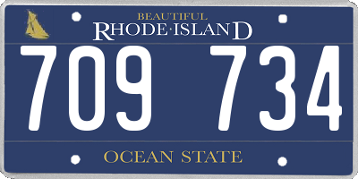 RI license plate 709734