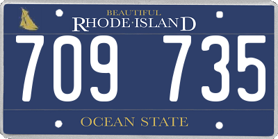 RI license plate 709735