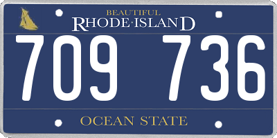 RI license plate 709736