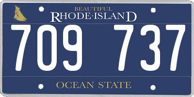 RI license plate 709737