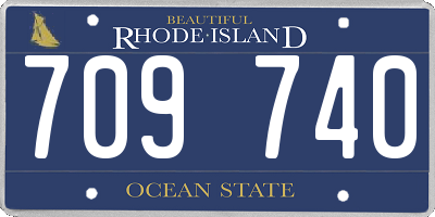 RI license plate 709740