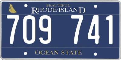 RI license plate 709741