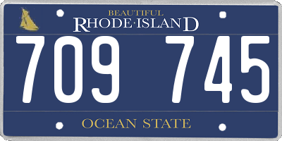 RI license plate 709745