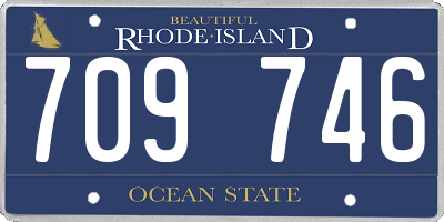 RI license plate 709746