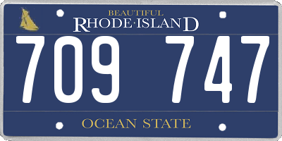 RI license plate 709747