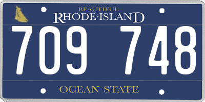 RI license plate 709748