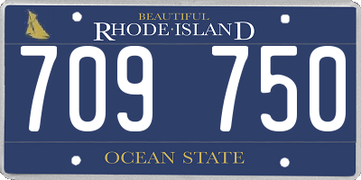 RI license plate 709750
