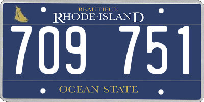 RI license plate 709751