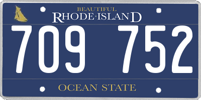 RI license plate 709752