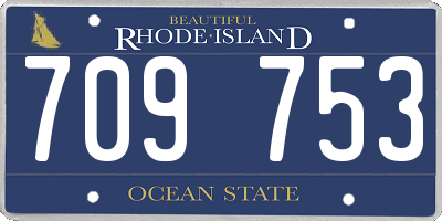 RI license plate 709753