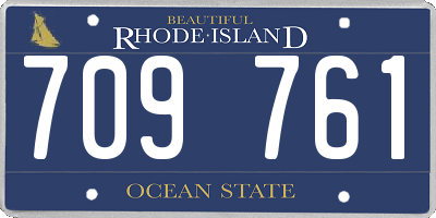 RI license plate 709761