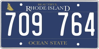 RI license plate 709764