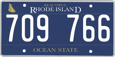 RI license plate 709766