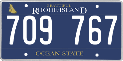 RI license plate 709767
