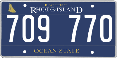 RI license plate 709770