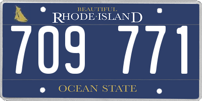 RI license plate 709771
