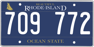 RI license plate 709772