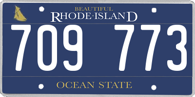 RI license plate 709773