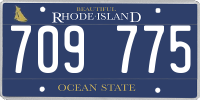 RI license plate 709775