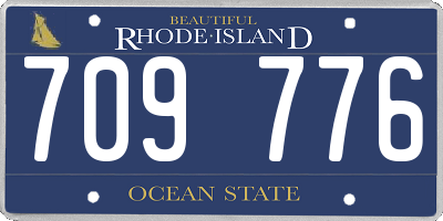 RI license plate 709776