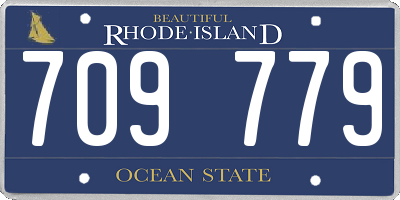 RI license plate 709779
