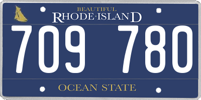 RI license plate 709780