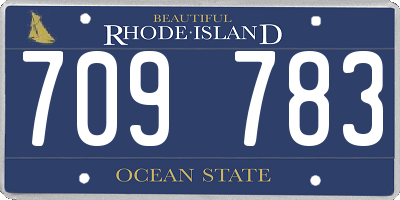 RI license plate 709783
